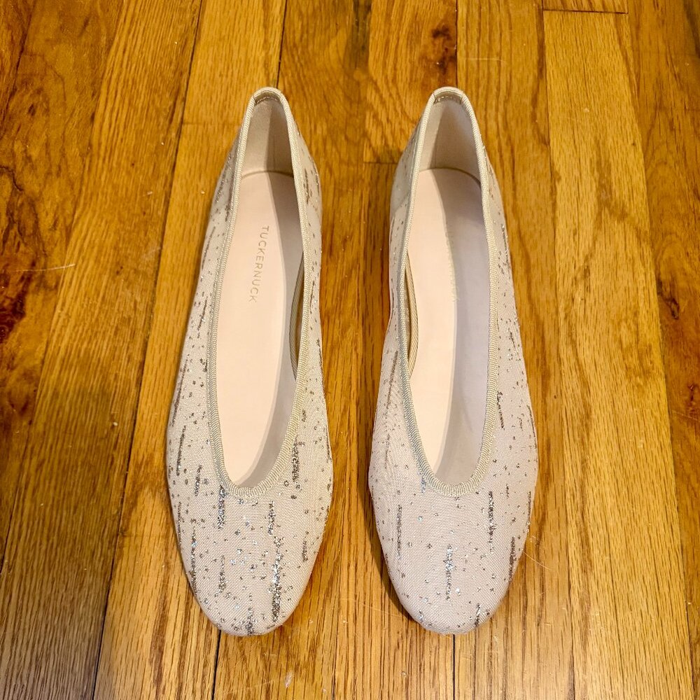 Tuckernuck Nude Glitter Mesh Nina Flats - Picture 5 of 7